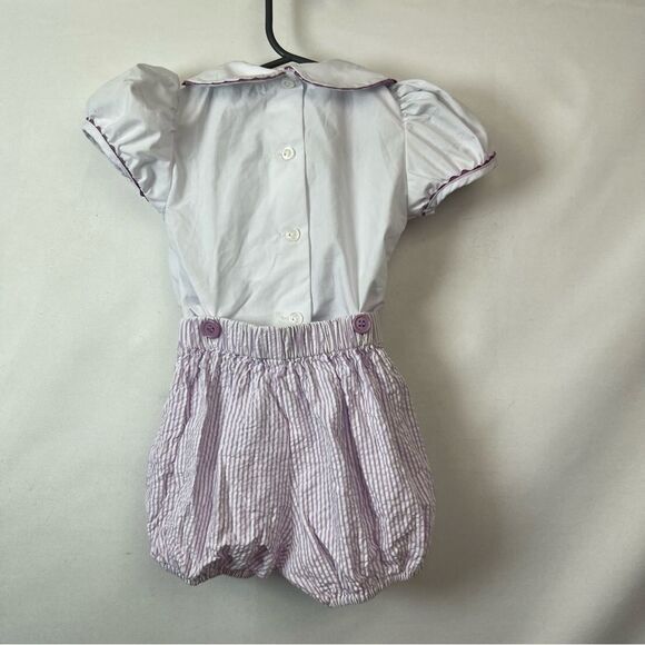 Posh Pickle Purple and White 2 piece searsucker Purple and white bubble set EUC. - Picture 9 of 9